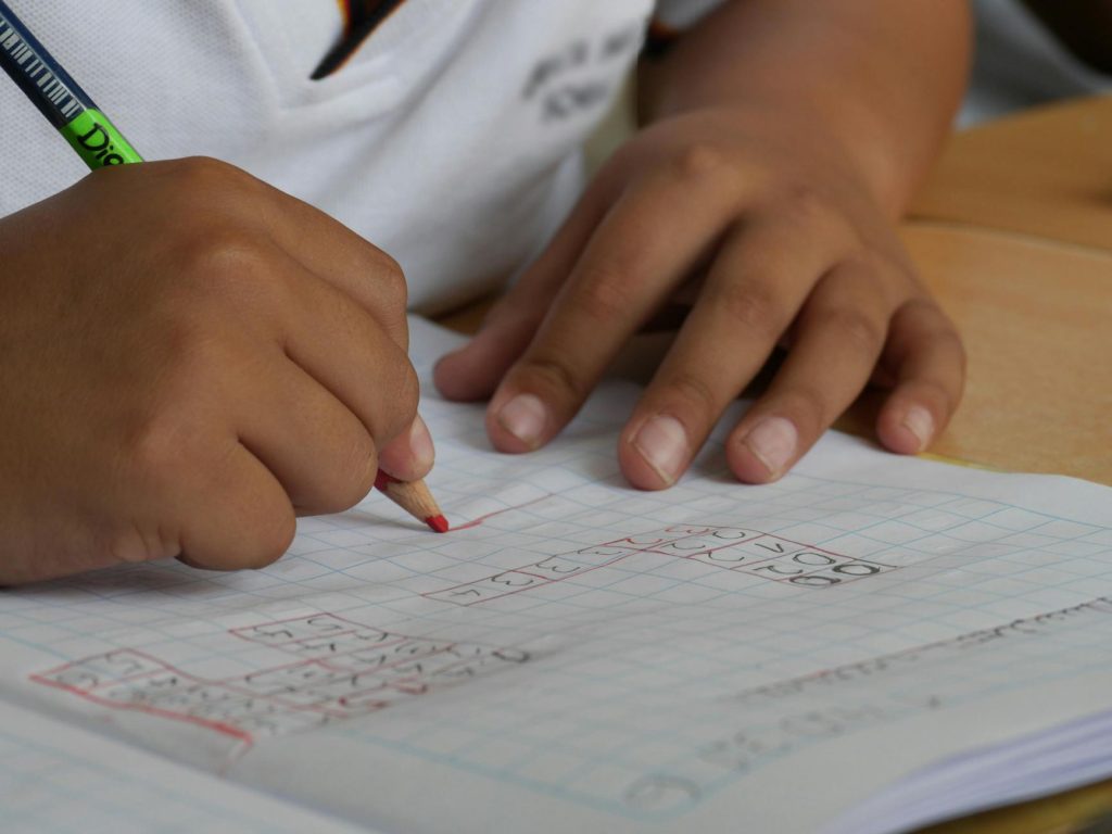 white graphing notebook